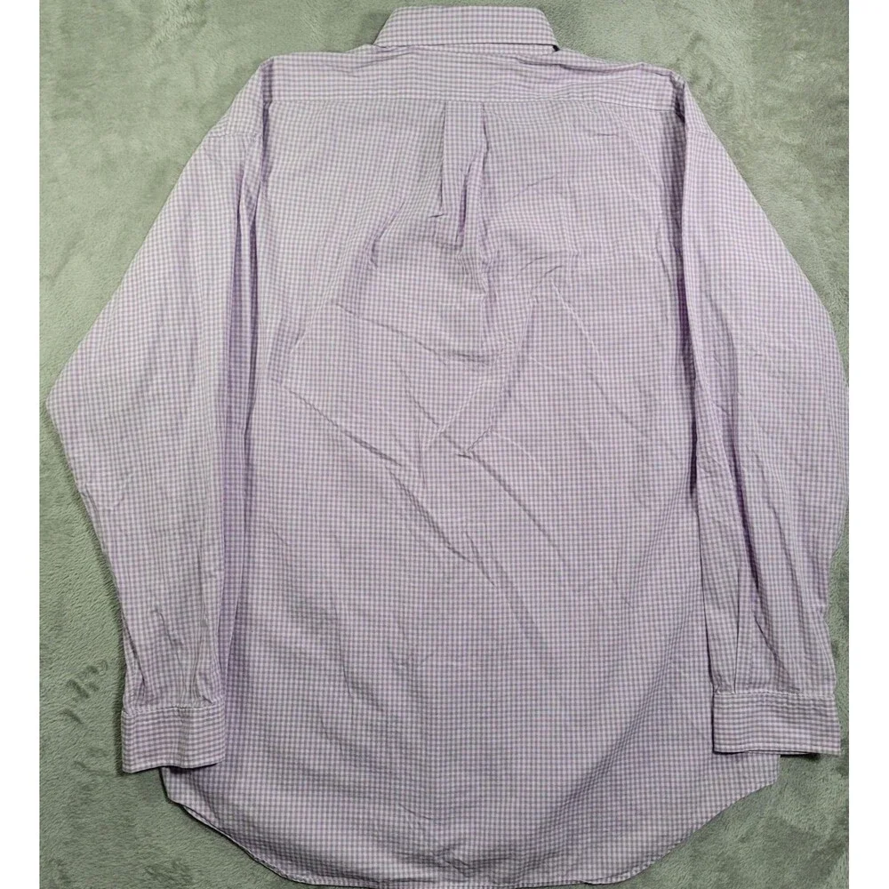 Ralph Lauren Shirt Mens XL Purple Check Long Sleeve Blake Button Down Cotton